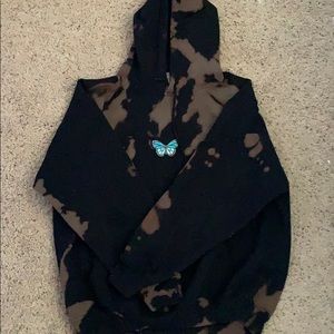 Black and bleached hoodie